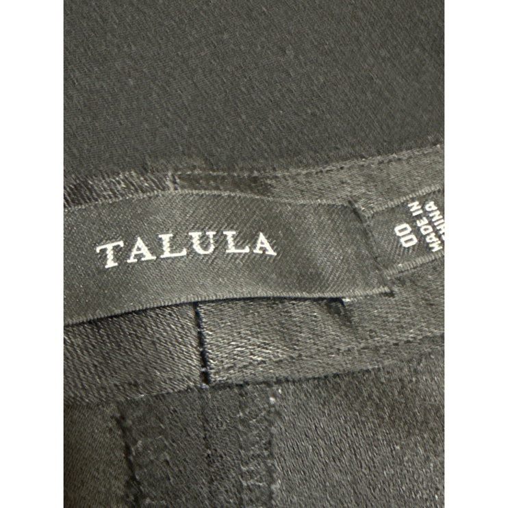 Talula Women's Black Mid Rise Slim Skinny Straight Crop Trousers Pants Size 0