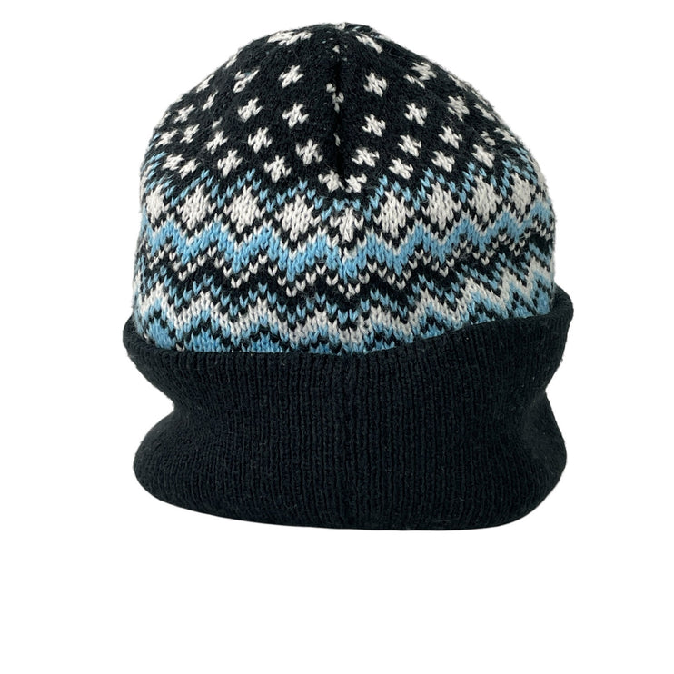 47 Brand Women's Black Blue Rhode Island Argyle Knit Bonnet Beanie Hat Cap OS