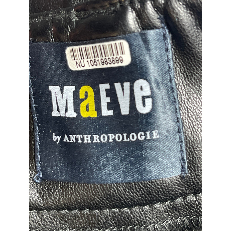 Anthropologie Maeve The Colette Faux Vegan Leather High Waist Mini Shorts Sz 26