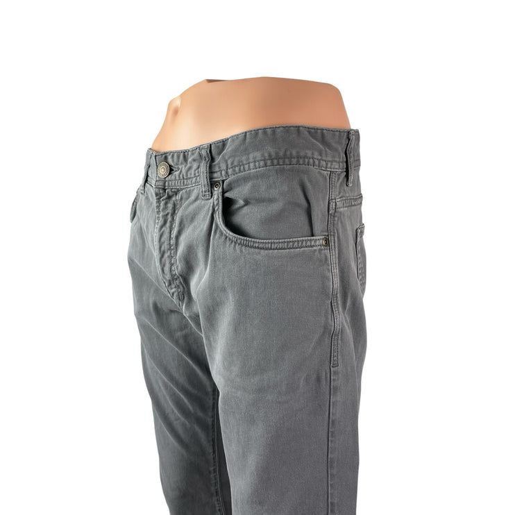 Zara Men's Gray High Waisted Classic Slim Skinny Straight Denim Jeans Pants 34