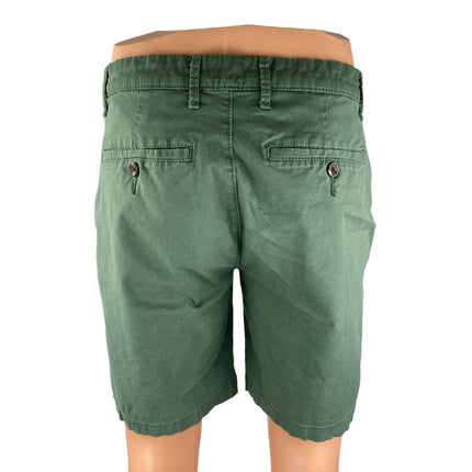 Goodfellow & CO Men's Green High Rise Slim Straight Chino Bermuda Shorts Size 32