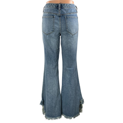 Free People We The Free Women's Blue Flare Bootcut Bell Bottom Denim Jeans 28