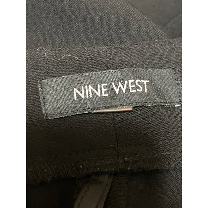 Nine West Women's Black High Waisted Straight Leg Trousers Dress Pants Size XXL