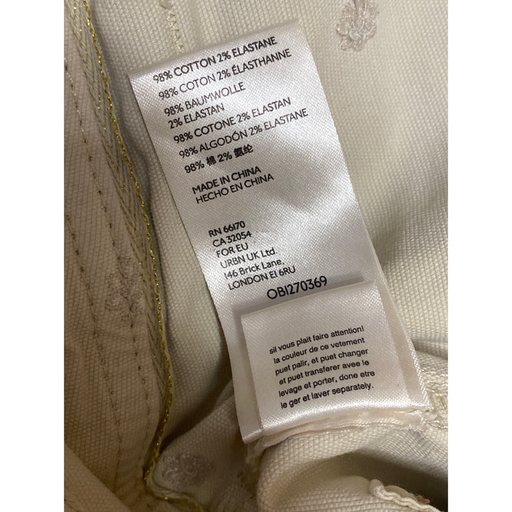 Anthropologie The Wanderer Beige Khaki Army Military Straight Trousers Pants 27