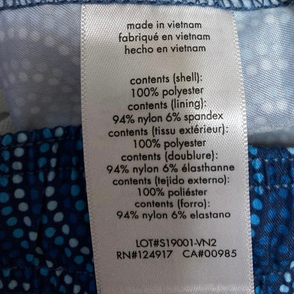 Onia Men's Blue Abstract Polka Dots Drawstring Swim Trunks Board Shorts Size S