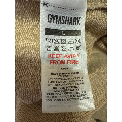 Gymshark Women's Cream Fleece High Waist Tapered Trousers Joggers Sweatpants L