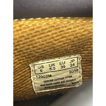 Timberland Brown Nubuck Leather Round Toe Waterproof Lace-Up Work Boots Size 6