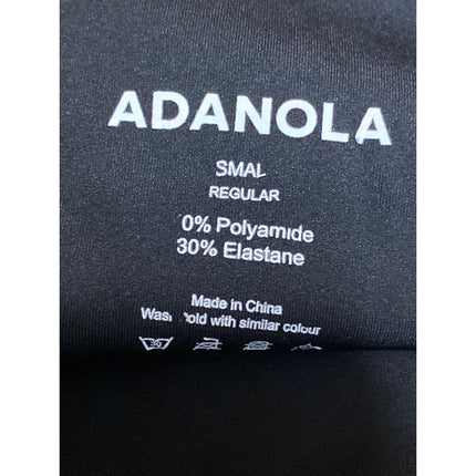 Adanola Women's Black High Rise Yoga Workout Gym Athletic Leggings Pants Size S