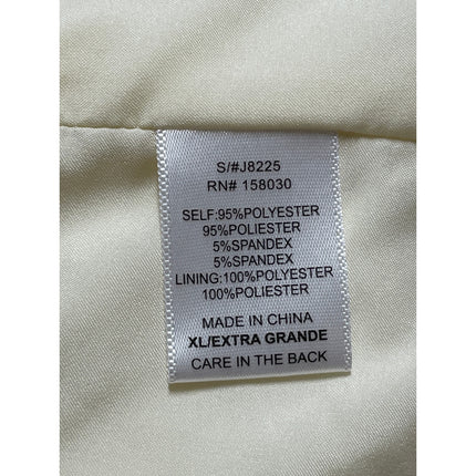 Love Tree White Open Front Long Sleeve Classic Boyfriend Blazer Coat Jacket XL