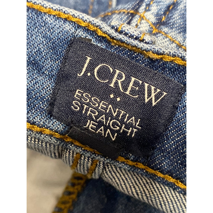 J.Crew Women's Dark Blue Wash High Rise Casual Straight Denim Jeans Pants Sz 26