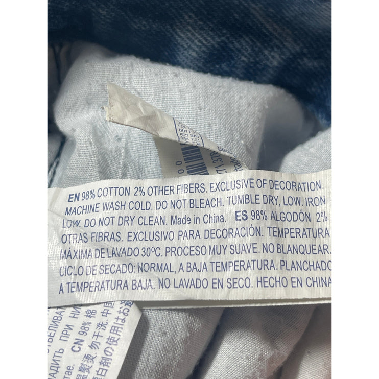 Forever 21 Blue Acid Wash Distressed Raw Hem Cut Off Denim Jeans Shorts Size 30