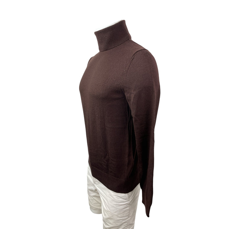 Banana Republic Men's Brown 100% Wool Turtleneck Long Sleeve Sweater Top Size M