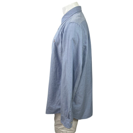 Polo Ralph Lauren Men Blue Classic Fit Long Sleeve Button Down Shirt Top Size XL
