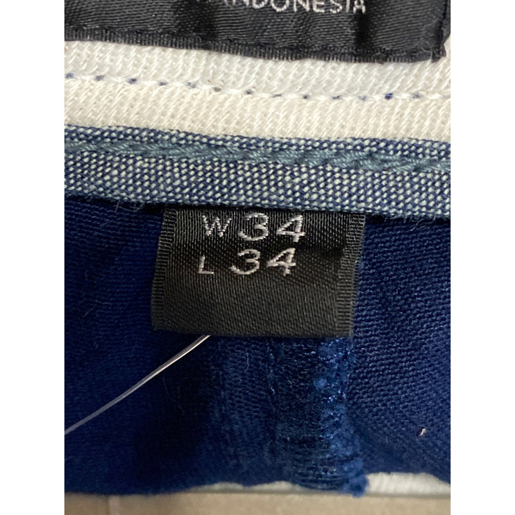 NEW J.Crew Stretch Men's Blue High Rise Straight Chino Khaki Trousers Pants 34