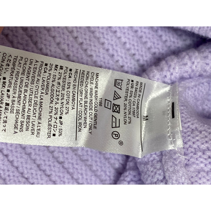 NEW Banana Republic Women's Purple Ribbed Boat Neck Long Sleeve Sweater Top Sz M