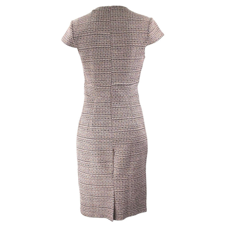 NEW Grace Karin Women's Pink Tweed Cap Sleeve Knee Length Pencil Sheath Dress S