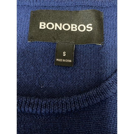 Bonobos 100% Wool Men's Blue Crew Neck Long Sleeve Slim Sweatshirt Sweater Top S