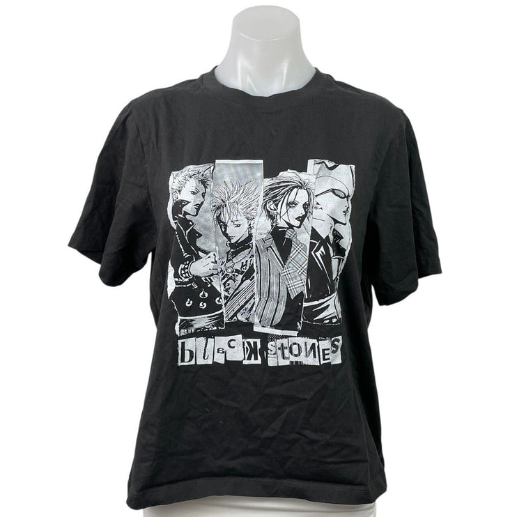 Uniqlo UT AI Yuzawa Black Stones Women Anime Short Sleeve T Shirt Tee Top Size L