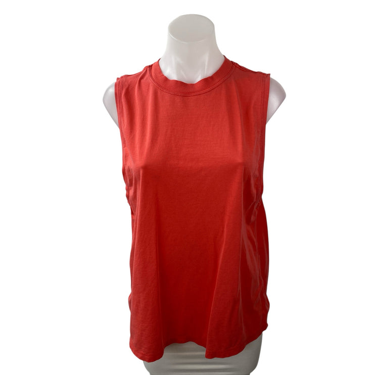 Lululemon Womens Coral Sleeveless Workout Yoga Athletic Muscle Tee Tank Top Sz 3