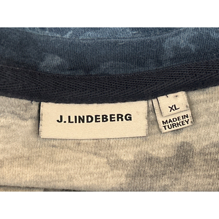 J. Lindeberg Men's Blue Camo Camouflage Short Sleeve Pocket T Shirt Tee Top XL