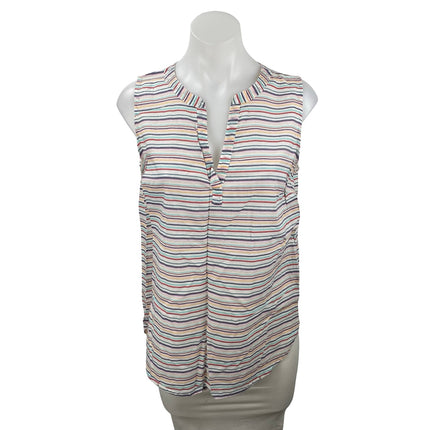 Gap Women's Multicolor Striped Sleeveless V Neck Tank Shirt Blouse Top Size S