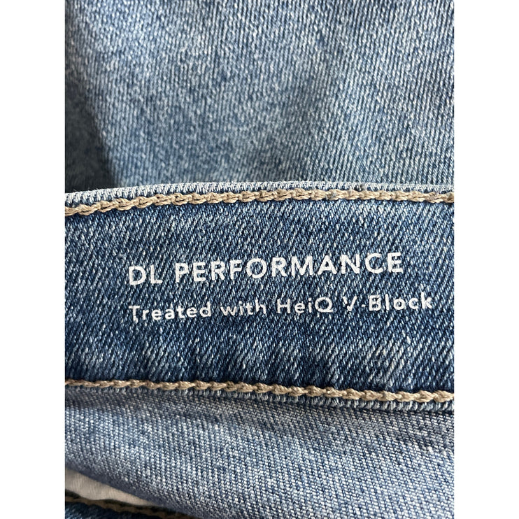DL1961 Mara Straight Women's Blue Distressed High Waisted Denim Jeans Size 29