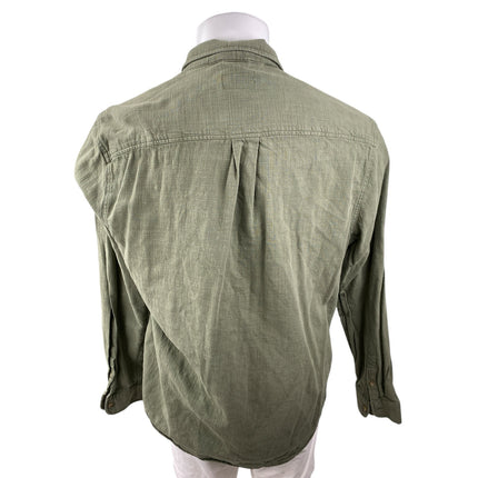 Marine Layer Men's Green Long Sleeve Pocket Career Button Down Shirt Top Size L