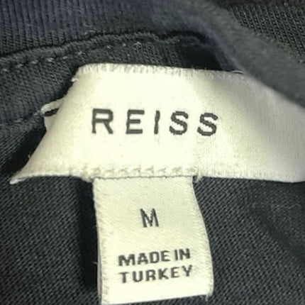 Reiss Men's Navy Blue Short Sleeve Crew Neck Basic Cotton T Shirt Tee Top Size M