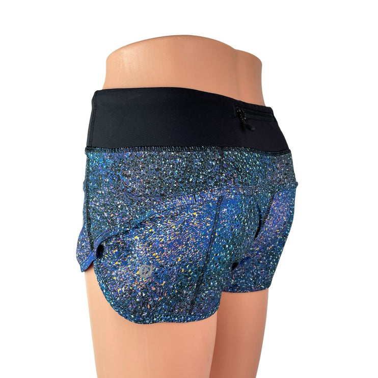 Lululemon Speed Strive Multi Black Yoga Gym Athletic Activewear Running Shorts 2