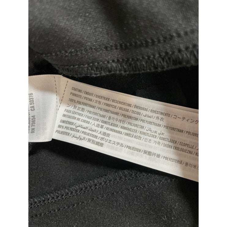 Abercrombie & Fitch 90s Straight Ultra High Rise Black Faux Leather Trousers 2