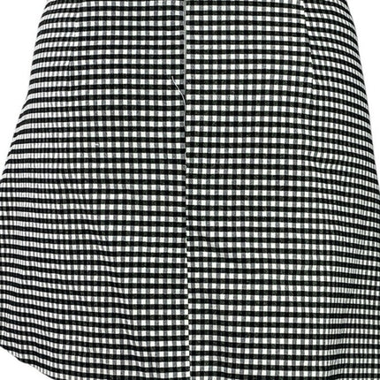 Urban Outfitters Gingham Plaid Check High Rise Mini Flare A-Line Pencil Skirt M