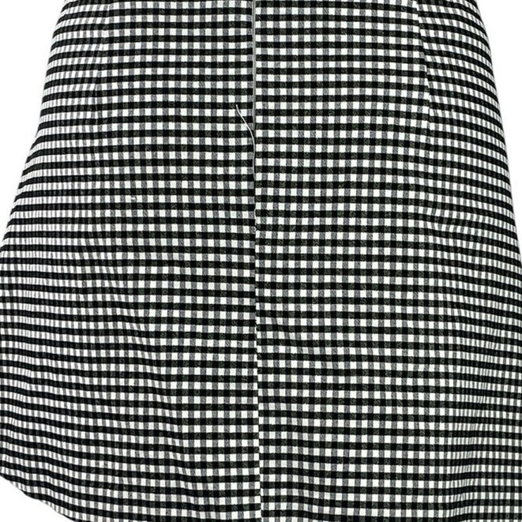 Urban Outfitters Gingham Plaid Check High Rise Mini Flare A-Line Pencil Skirt M