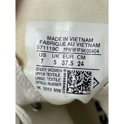 Converse Chuck Taylor All Star Made With Love White Lace Up Sneakers Shoes Sz 7