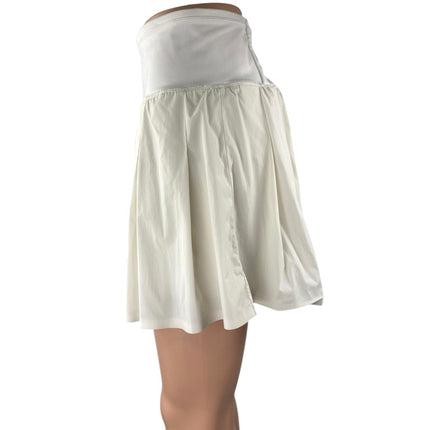 Joy Lab Womens White Pleated A Line Tennis Golf Athletic Mini Skort Skirt Sz XL
