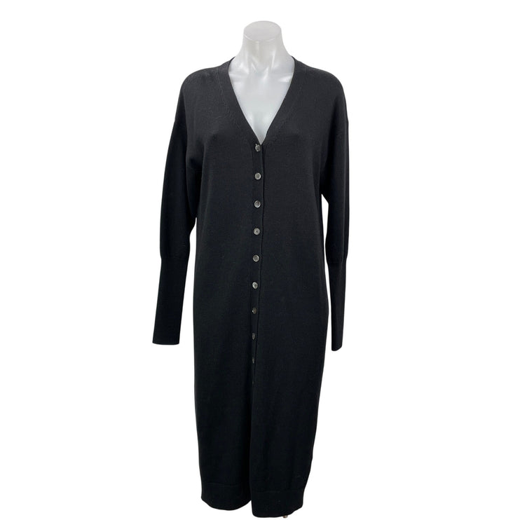 Aritzia Wilfred Utopia 100% Merino Wool Black Long Sleeves Sweater Dress Size XS