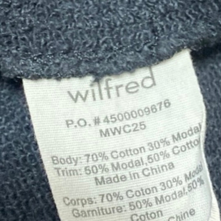Aritzia Wilfred Women's Black Open Front Long Sleeve Knit Cardigan Sweater Top S