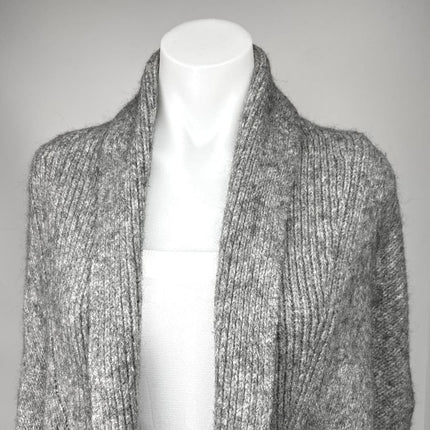 Eileen Fisher $348 Gray Alpaca Oversized Long Sleeve Cardigan Sweater Top Size L/XL