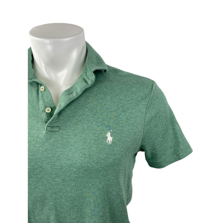Polo Ralph Lauren Iconic Mesh Men's Green Collared Short Sleeve Polo Shirt Top M