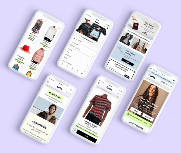 Brie Website on iPhone Layout