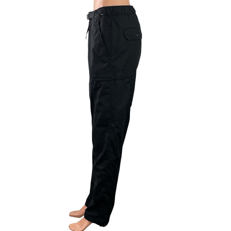 Uniqlo Heat Tech Unisex Black High Rise Chino Khaki Straight Trousers Pants S