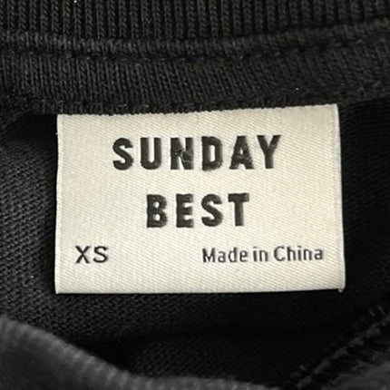 Aritzia Sunday Best Black Knit Short Sleeve Pullover Crop Tee T-Shirt Top Sz XS