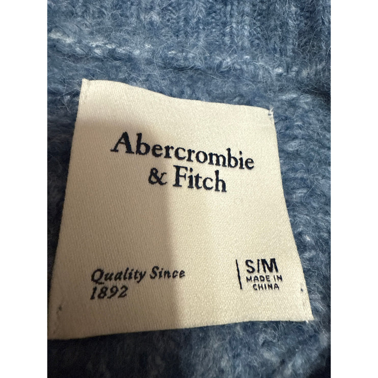 Abercrombie & Fitch Blue Cable Knit Crewneck Long Sleeve Sweater Top Size S/M