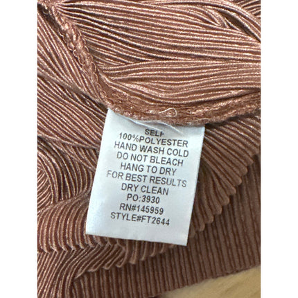Dress Forum Brown Plisse Pleated Sleeveless Tiered Ruffle Cami Tank Crop Top M