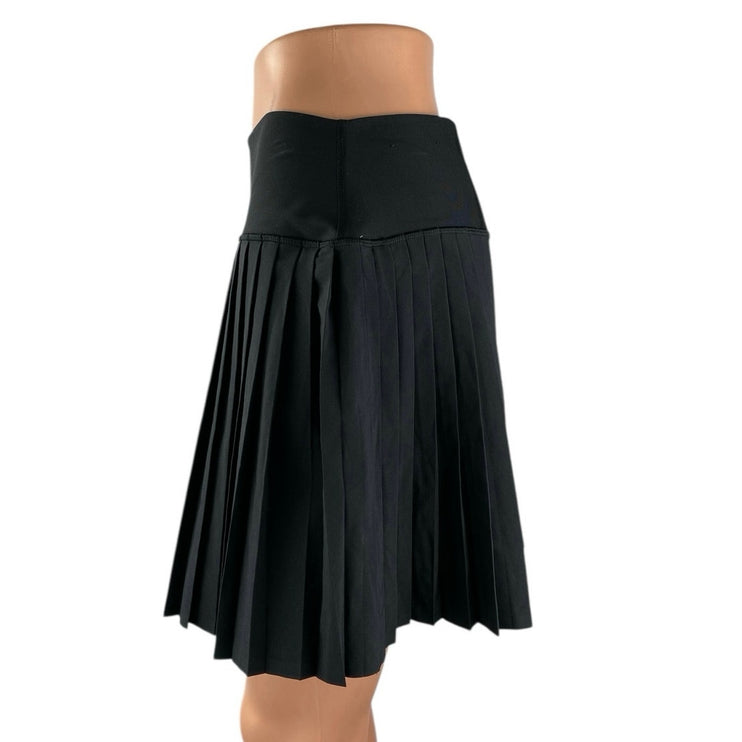 YPB Black Pleated Casual Activewear Mini Skater Tennis Flare A-Line Skirt Size L