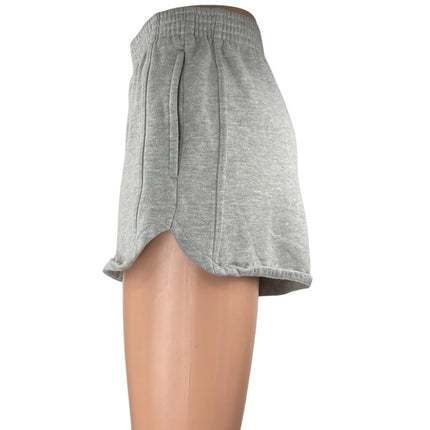 PacSun LA Hearts Gray Fleece High Waisted Relaxed Casual Lounge Shorts Size L