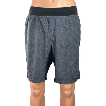 Lululemon T.H.E. Heathered Gray Textured Activewear Lounge Casual Shorts Size S