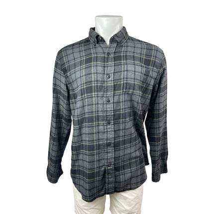 Weatherproof Men's Gray Plaid Check Collared Long Sleeve Button Down Shirt Top L