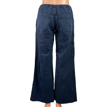 Brandy Melville J. Galt Women Blue High Rise Drawstring Wide Leg Trousers Pant S