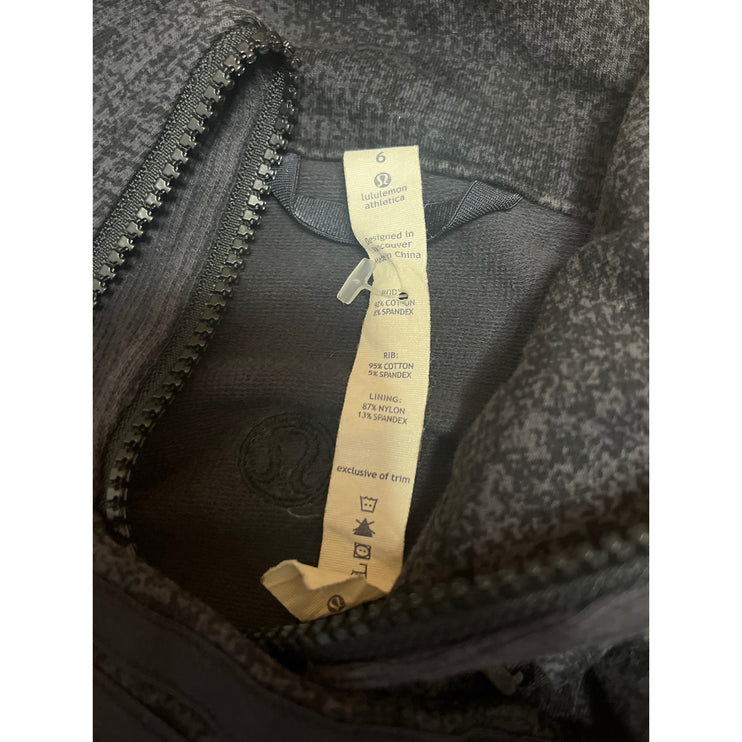 Lululemon Admiral Women's Black Army Military Long Sleeve Button Jacket Size 6