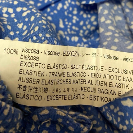 Zara Blue Sleeveless Corset Bustier Knot Slit Cami Tank Sheath Midi Dress Size M